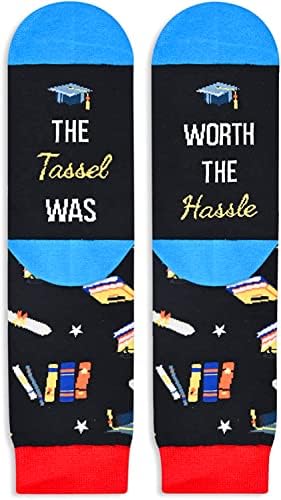 ХАПИПОП Смешни Чорапи Забавни Чорапи За Жени Мажи Тинејџери Студентски Подароци Кул Подароци За Дипломирање За Нејзините Подароци