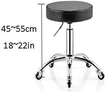 Килими мала прилагодлива столица на тркалото ， салони столици со бело синтетичко кожено седиште ， прилагодлива висина 45-55 см ， поддржана