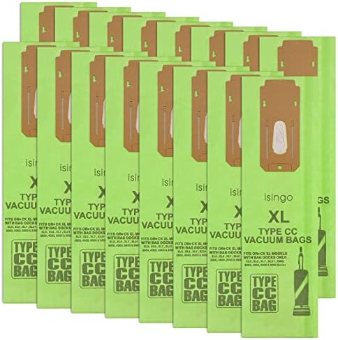 16 пакувања вакуумски кеси за Oreck Type CC, вклопете ги сите ORECK XL URRIGHT VACUUM CLECORD XL5, XL7, XL21, го заменува Дел CCPK8DW