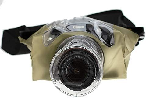Navitech Yellow DSLR SLR водоотпорен подводен куќиште/торбичка за покривање сува торбичка компатибилна со Nikon D610