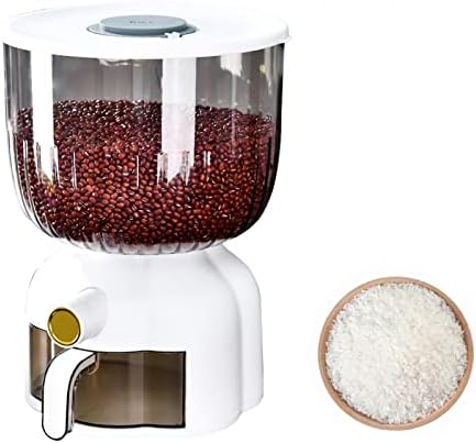 Диспензерот за ориз Goobix, автоматски диспензерот за ориз со плакнење чаша паметен ориз диспензер ориз за складирање ориз за домаќинство ориз ориз бо