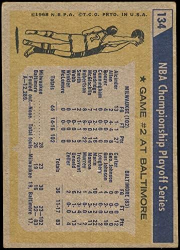 1971 Топпс 134 НБА плеј -оф игра 2 Милвоки/Балтимор Бакс/куршуми Добри долари/куршуми