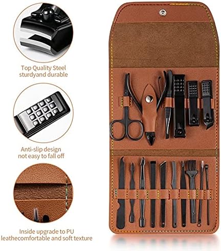 SXNBH Manicure Set Nail Clipper Clipper од не'рѓосувачки челик секач за ножици Професионални ножици Поставете преносен комплет поставен за алатка