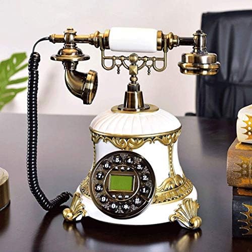 Kxdfdc Антички телефон - Фиксна дигитална гроздобер Телефонски класичен европски ретро фиксни телефонски ринг -тон