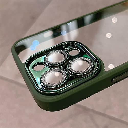 Зухара тешки оклопни транспарентни отпорни на шок за iPhone 14 13 Pro Max 12 11 позлатени леќи за леќи за летање, розово, за iPhone 13Pro
