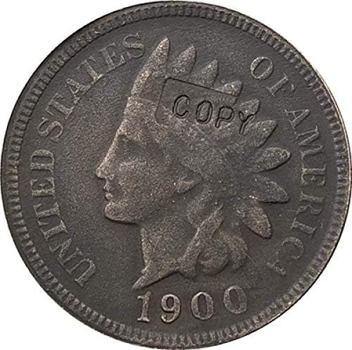 1900 Индискиот Главата Центи Монета Копија Копија Сувенир Новина Монета Подарок