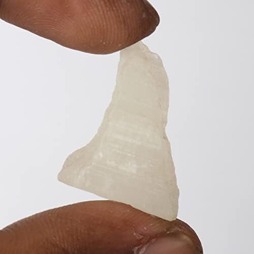 GemHub Природно бело сурово грубо месечно лекување кристал ЕГЛ сертифициран 31,15 КТ лабав скапоцен камен за заздравување