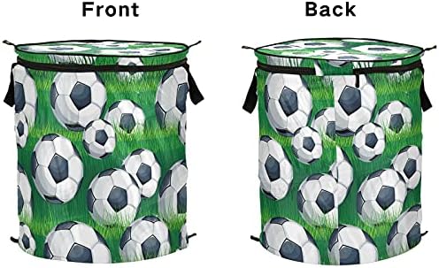 Прекрасен фудбалски фудбал се појавува алишта за перење алишта со капаче за преклопување на капакот за складирање на капаци за бања за кампување