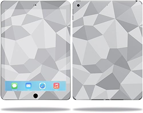 Mothyskins Кожата Компатибилен Со apple iPad 5-Ти Генерал Обвивка Покрие Налепница Кожи Сива Многуаголник