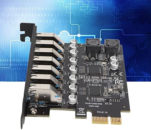 7 Порти PCIE ДО USB 3.2 ЦЕНТАР, Pcie Експанзија Картичка, 5gbps Надворешен Контролер PCI Експрес Екстендер Адаптер Картичка ЗА Десктоп