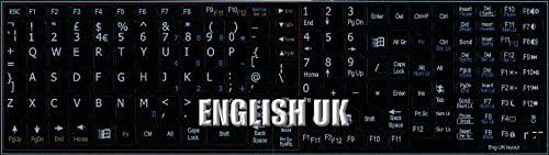 Англиски Лаптоп За Велика БРИТАНИЈА Нетранспарентни Налепници За Црна Тастатура