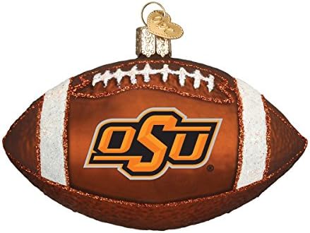 Стариот Свет Божиќ Орнаменти: Оклахома Државниот Универзитет Каубојци И Каубојки Стакло Разнесени Орнаменти За Елка, Фудбал