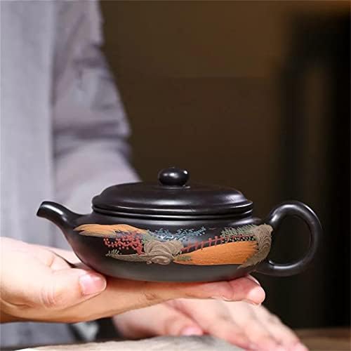 Дебела 160мл Зиша тенџере со црна кал филтер за чад од чајник Зиша тенџере кинески чај поставени додатоци