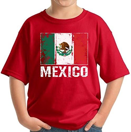 Пекатес мексиканска маичка со знаме за деца Мексико кошула Мексиканска фудбалска младинска кошула