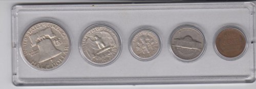 1956 Раѓање Година Монета Постави Монети Половина Долар, Четвртина, Пара, Никел, И Цент сите датум 1956 И Прикажани Во Пластични