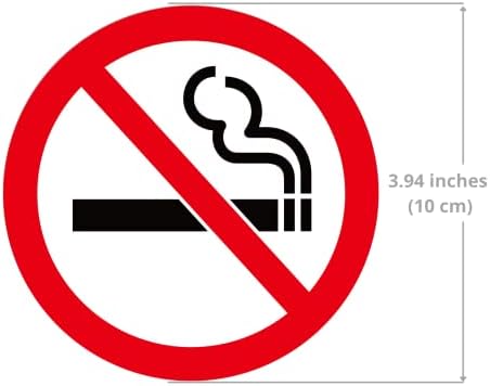 Dealzepic - Без пушење на налепници за винил | Излупете и лепете само лепило водоотпорен не пуши знак за знак | Сет од 4 компјутери