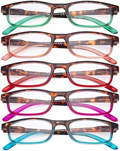 Cessblu дами стилски очила за читање 5 пакувања модни читатели за жени кои читаат