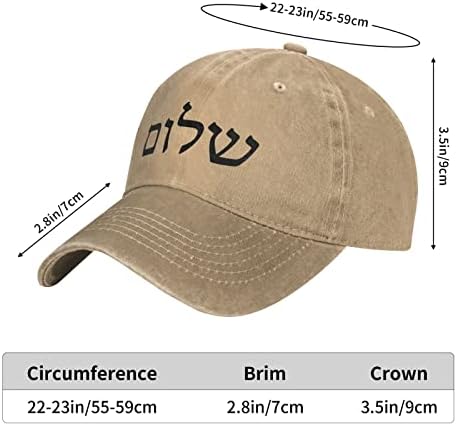Еврејски Шалом мир тинејџерски класичен каубојска капа за возрасни модни сунхат Кап Бејзбол капи.