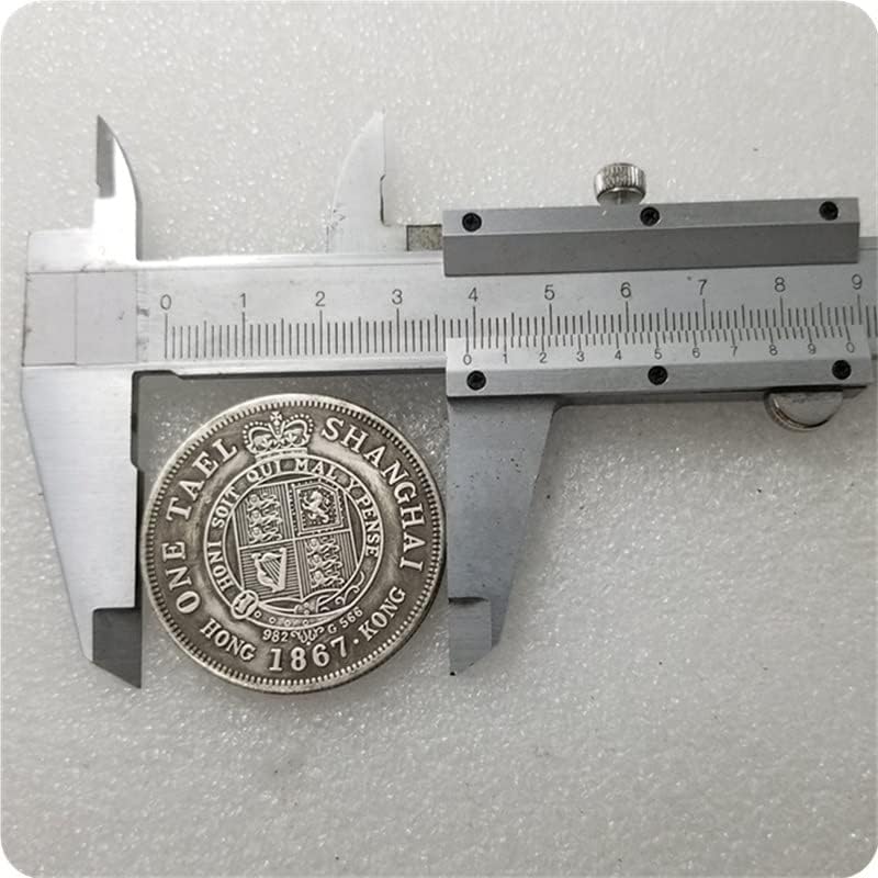 AVCITY Антички Ракотворби Задебелени шангај еден Или Два 1867 Комеморативна Монета Сребрена Долар Колекција на Големо0236