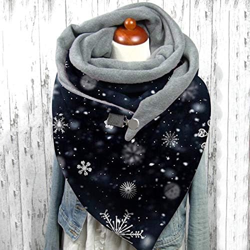Копче мека снегулка мода топло завиткано печатење зимски шалови случајни марами за жени за мажи зимско топло