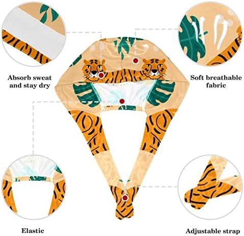 Yoyoamoy цртан филм портокалова тигар зелени тропски лисја работни капачиња во форма
