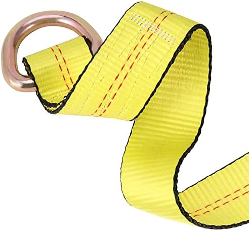 JOIKIT 4 PACK 2 INCH X 8,2 FT LASSO STAR -STAP со D RING AUTO TE DISE за лифтот на тркалото, рушечот, ROLLBACK, TOW CHACE