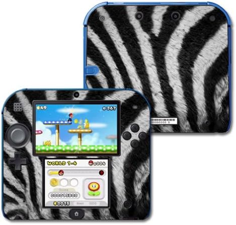 Moidyskins кожата компатибилна со Nintendo 2DS налепници за налепници Зебра Зебра
