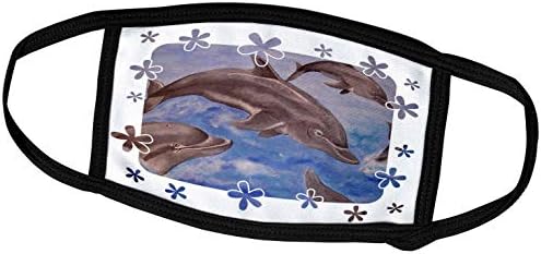 3дроза Таиче-Акрилно Сликарство-Делфини-Мешунка Од Разиграни Скокачки Делфини Вектор-Маски За Лице