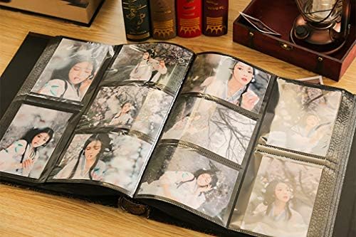 Гроздобер фото албум, црна внатрешна страница интерстицијална, семејна рачно напишана албум, 6x4 инчи 800 листови