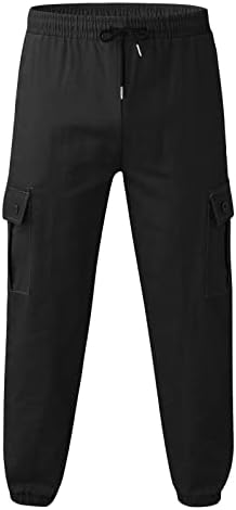 Подарок момче 12 панталони со панталони од Харлем, лабави девет карго панталони плус спортски машки големина панталони за машки панталони