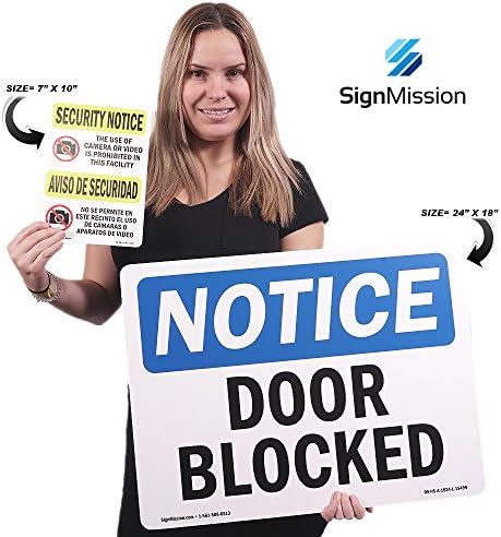 Знак за известување OSHA - Известување Чувајте ја портата затворена во секое време | Цврст пластичен знак | Заштитете ја вашата деловна