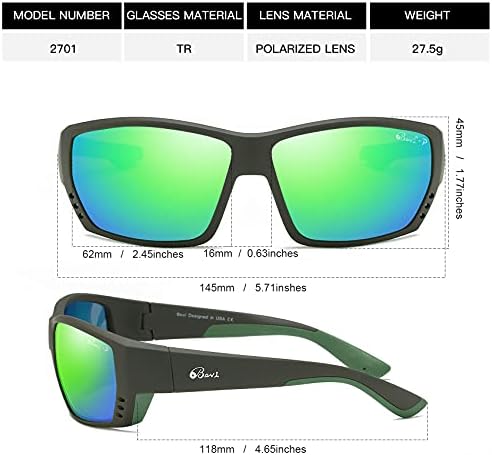 Беви Поларизирани Спортски Очила ЗА Сонце За Мажи Жени ТР90 Квадратни Рамки Очила Флексибилни И Издржливи Очила За Сонце