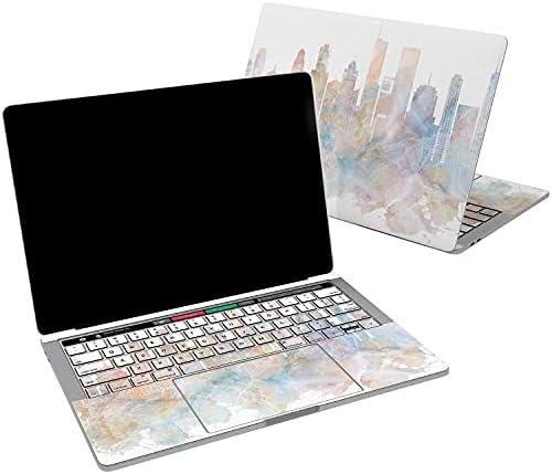 Lex Altern Vinyl Skin компатибилен со MacBook Air 13 Inch Mac Pro 16 Retina 15 12 2020 2019 2018 мермер симпатична шема град Урбан Менхетен