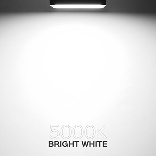 Luxrite 6 inch квадратни предводени светло за светло на таванот, 15W, никел финиш, 5000K, 950 лумени, затемнети, површински монтирање
