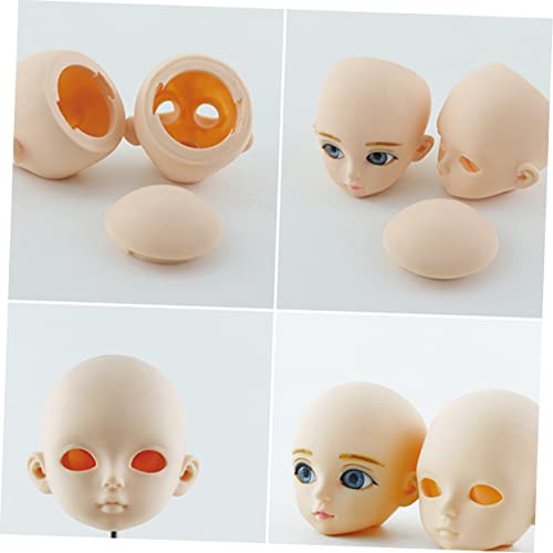 Didiseaon 2 парчиња бебе кукла глава шминка практика за вежбање глава за шминка за вежбање глава со шминка каки