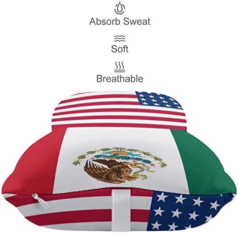 Сад Мексиканско Знаме Автомобил Вратот Перници Меморија Пена Мека Потпирач За Глава Перница Главата Одмор За Возење Дома Канцеларија Стол