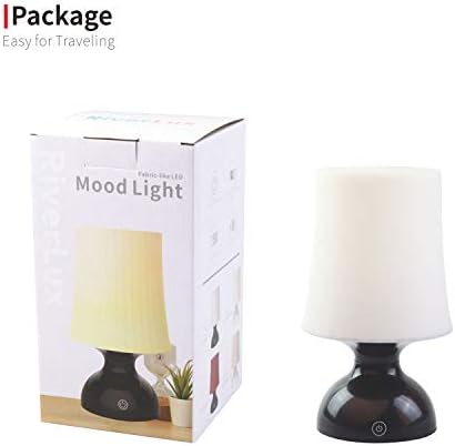 Riverlux LED светло за расположение, црно -бела ламба, ламба за маса на нордиски стил, минималистичка биро за ламба, расадник ноќно светло, ламба