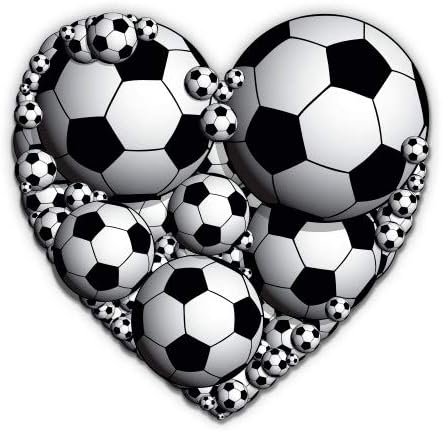 GT графички фудбалски топки срце - винил налепница водоотпорна декларација