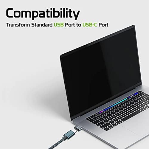USB-C женски до USB машки брз адаптер компатибилен со вашиот Samsung N930R4 за полнач, синхронизација, OTG уреди како тастатура, глушец,
