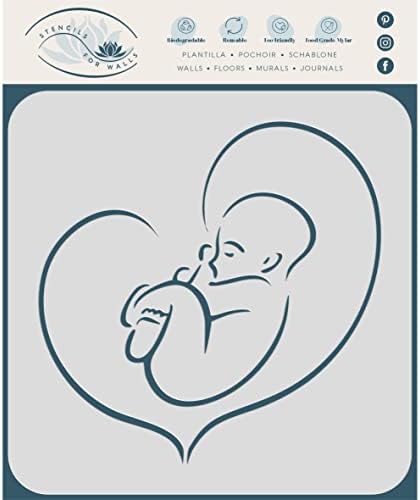 Направени Од Љубов Матрица, 3 х 3 инчи - Бебе Срце Љубов Туш Картичка Матрици За Сликарство Дефиниција…