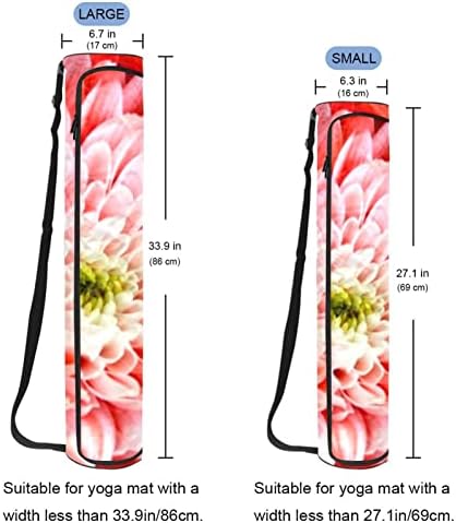 RГДН Јога Мат Торба, Хризантема Цвет Вежба Јога Мат Превозникот Целосна Поштенски Јога Мат Носат Торба Со Прилагодливи Лента За Жени