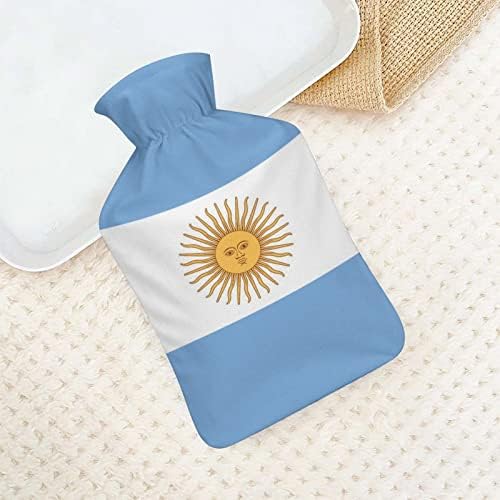 Аргентина знаме вреќа со топла вода со покривка 1L гумени шишиња со топла вода за загревање на ладна заштита од рака