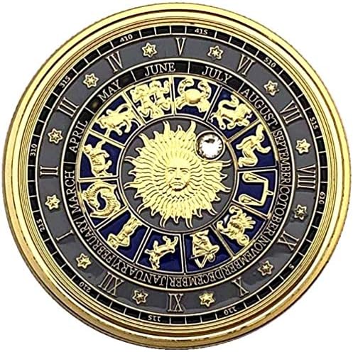 Соединетите Американски Држави Хороскопски Дијамант Монета Позлатени Овен Комеморативна Монета Колекција Исклучителна Сакаат Сонцето