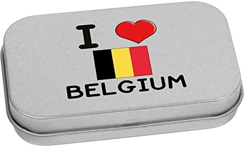 Азиеда 80мм „Ја сакам Белгија“ метална кутија со калај/складирање