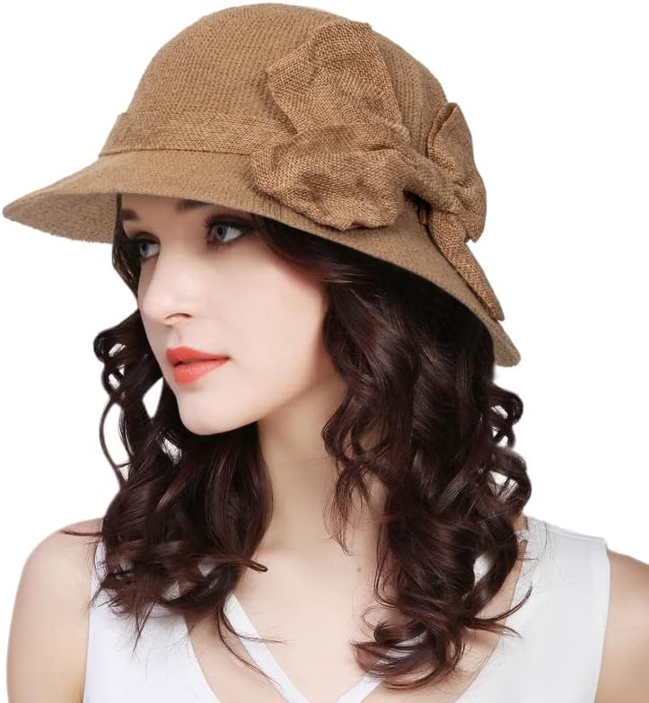 Летна слама клоче капа УВ-заштита на сонцето Широка капа за куглари за жени