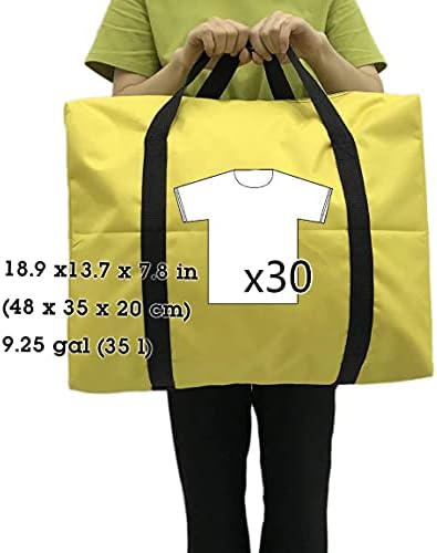 Роуланд Харбор 3 Пакувања Торби За Складирање Со Силна Рачка, 9,25 Гал Патни Торби За Облека За Движење, Сино Црно Жолто
