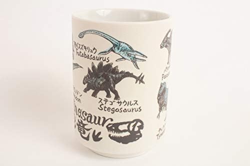 Мино опрема Јапонска Керамика Суши Јуноми Чаван Чаша Чај Диносаурус произведен Во Јапонија ЈАЈ091