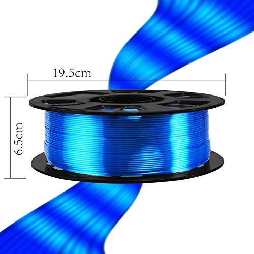 Do3d свилен сафир сина плата сатен сјаен 3D филамент за печатач, дијаметар од 1,75мм 1 кг/лажичка 2.2 bs за 3Д печатачи на FDM