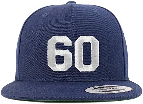 Трендовски продавница за облека број 60 бела нишка извезена рамна сметка за бејзбол капа