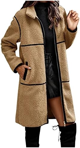 Долги зимски палта на Мебамок есен и цврста боја на волчен палто со долги ракави